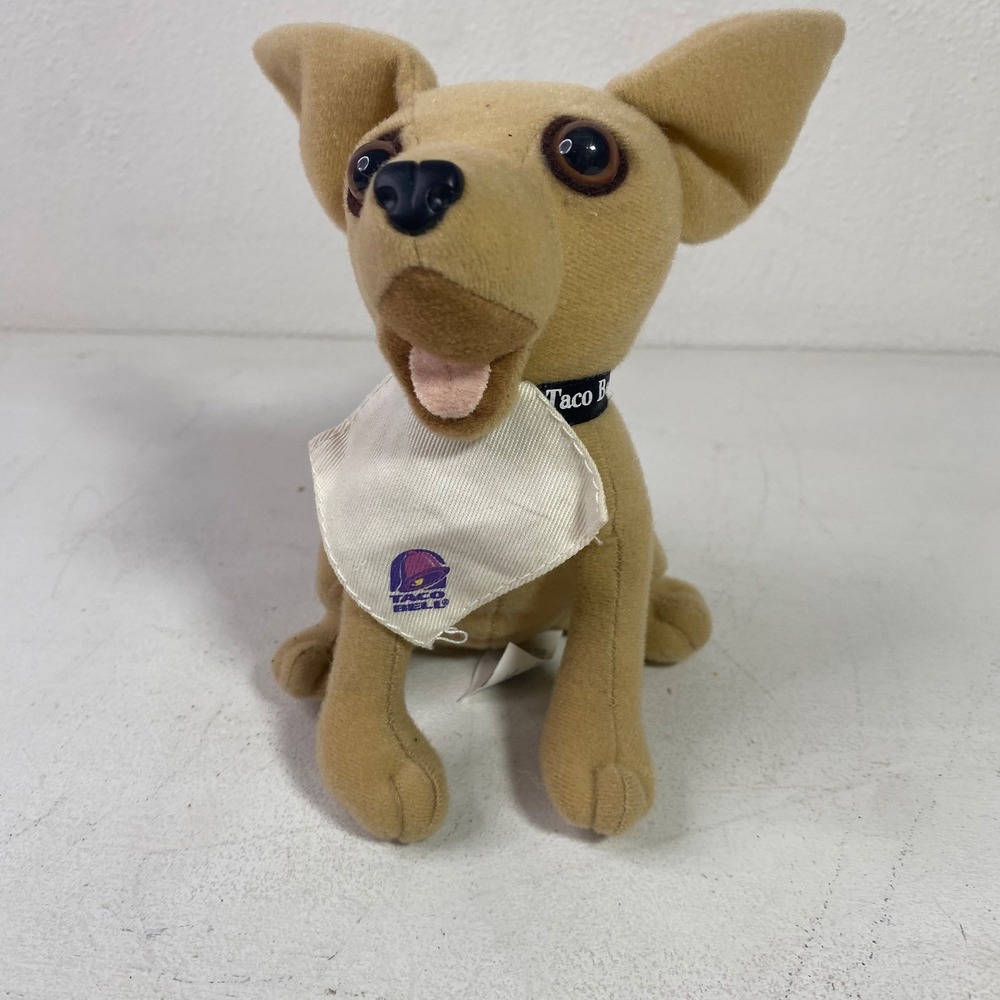 Vintage Yo Quiero Taco Bell Chihuahua Plush Dog with Napkin 6 Inch 1990
